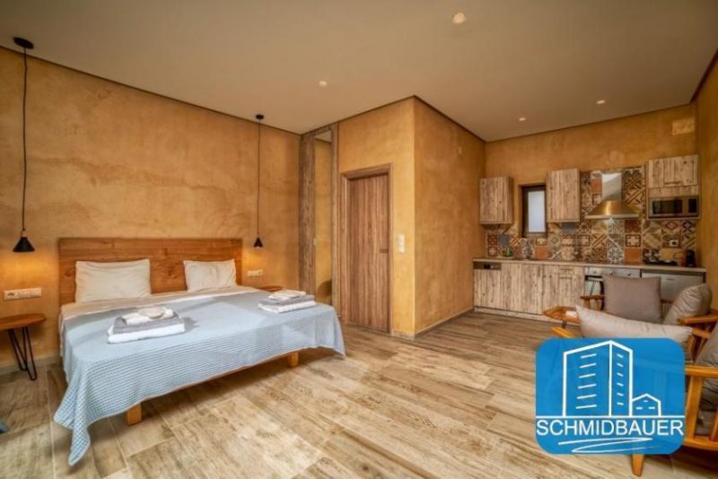 Kalamaki Kreta, Kalamaki: Komplex mit 6 Apartments, privaten Pools und herrlicher Aussicht zu verkaufen Gewerbe kaufen